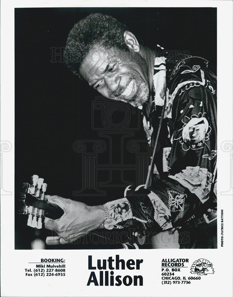 1995 Press Photo Pictured is musician Luther Allison. - Historic Images