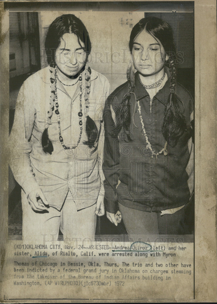 1972 Press Photo Andrea Cuiroz &amp; Alida Cuiroz - Historic Images