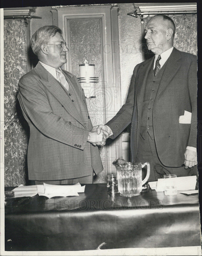 1938 Press Photo Senator Victor P. Michel Harry R. Scranton - Historic Images