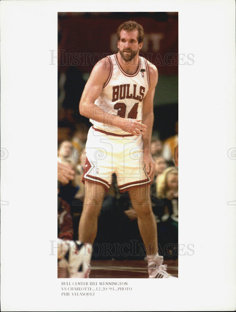 1993 Press Photo Bill Wennington of Chicago Bulls - Historic Images