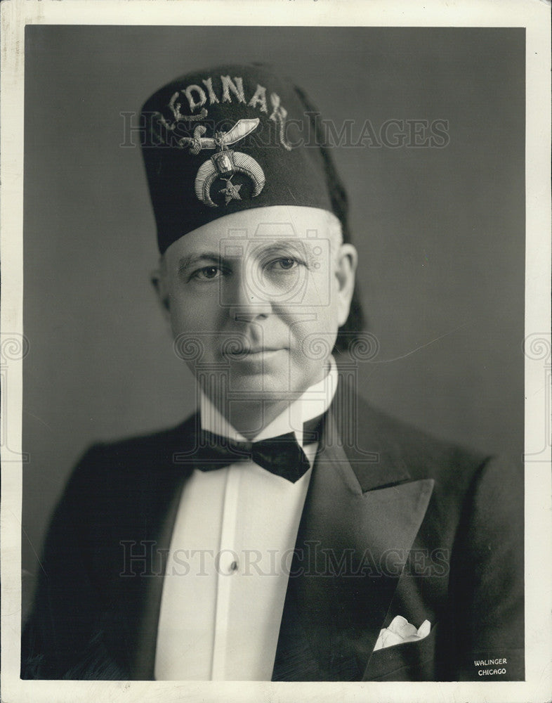 1938 Press Photo Carl A. Miller potentate Medinah Temple - Historic Images