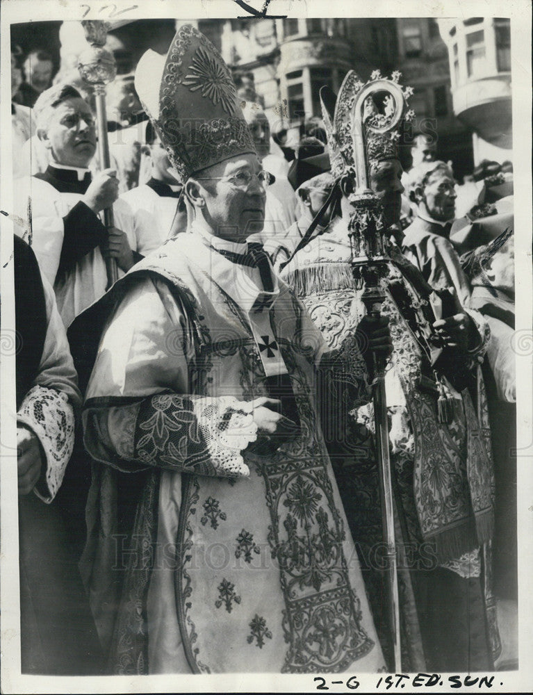 1935 Press Photo Very Rev. John MItty Bishop Archdiocese San Francisco - Historic Images