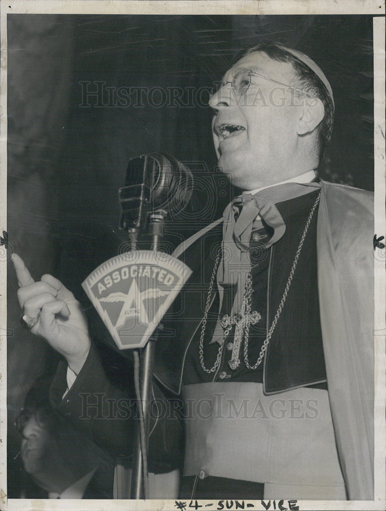 1937 Press Photo Archbishop John J. Mitty in hi Palm Sunday address. - Historic Images