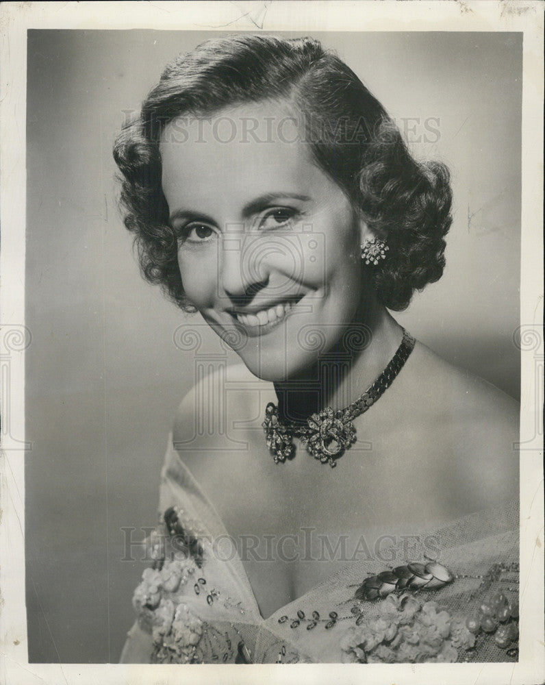 1955 Press Photo Opera singer Jarmila Novotna - Historic Images