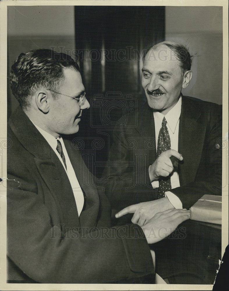 1934 Press Photo Attorney Joseph Piccolo &amp; Dr. Amante Rongetti - Historic Images