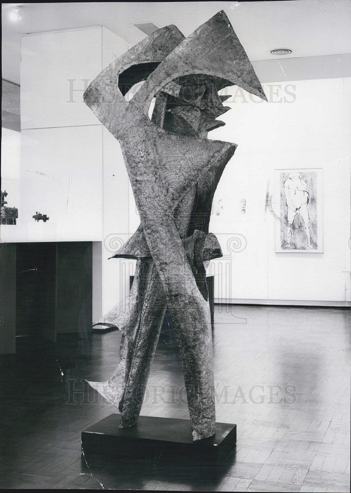 1958 Press Photo &quot;The Prophet&quot; Sculpture made by Seymour Lipton. - Historic Images