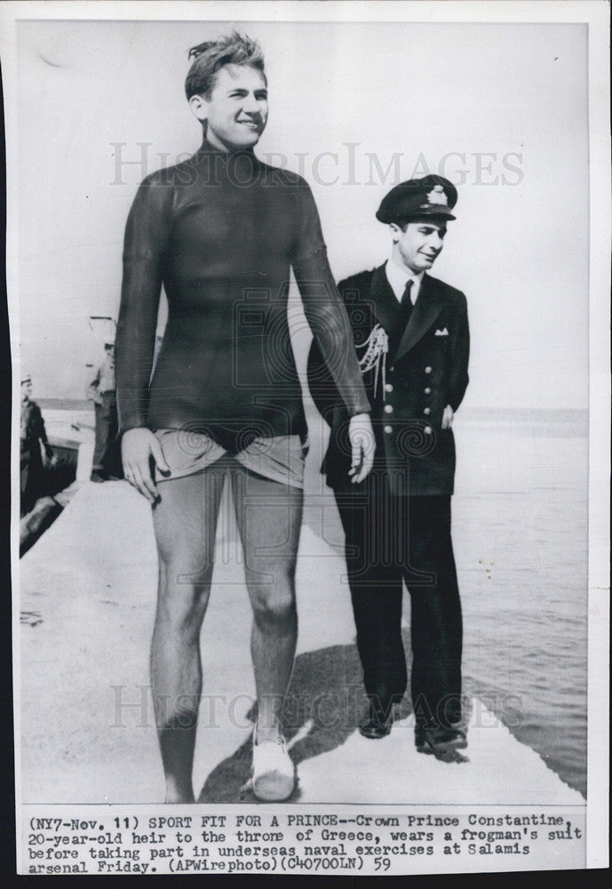 1959 Press Photo Crown Prince Constantine, Greece - Historic Images