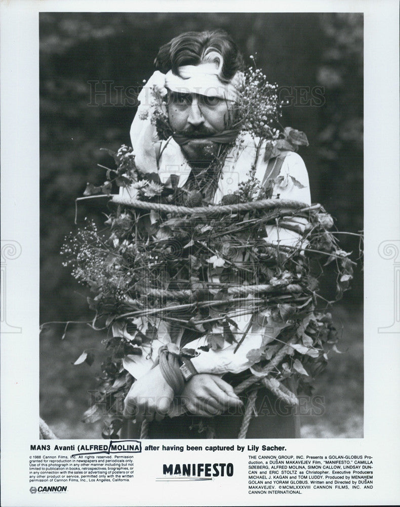 1988 Press Photo Alfred Molina, Manifesto - Historic Images