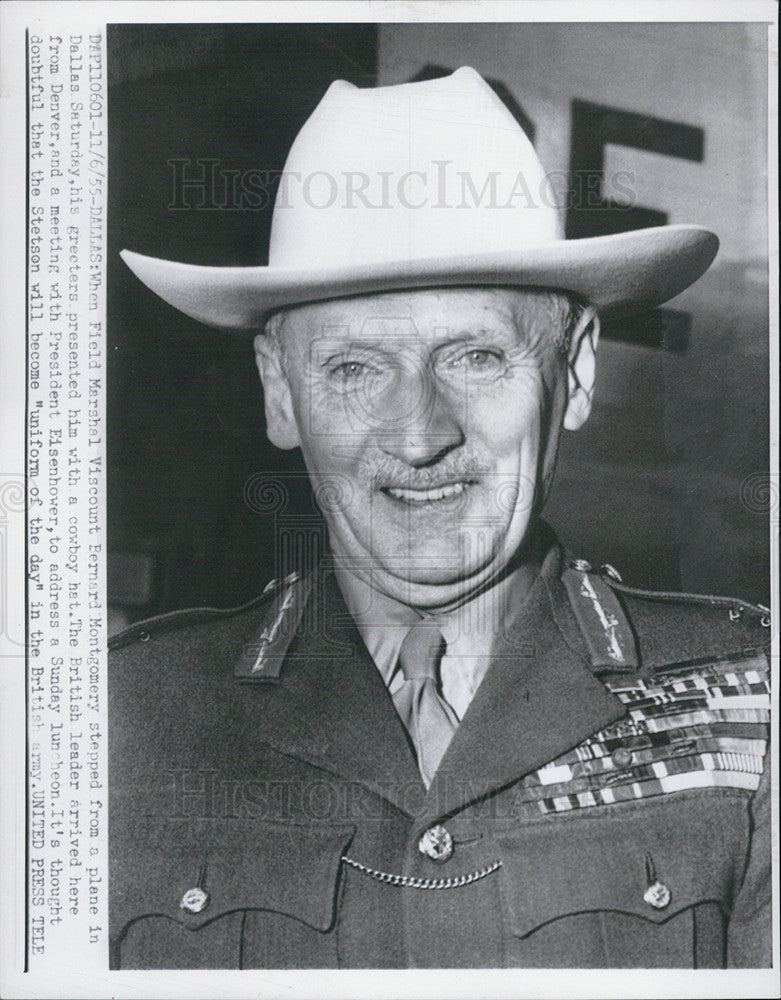 1955 Press Photo Bernard Montgomery - Historic Images