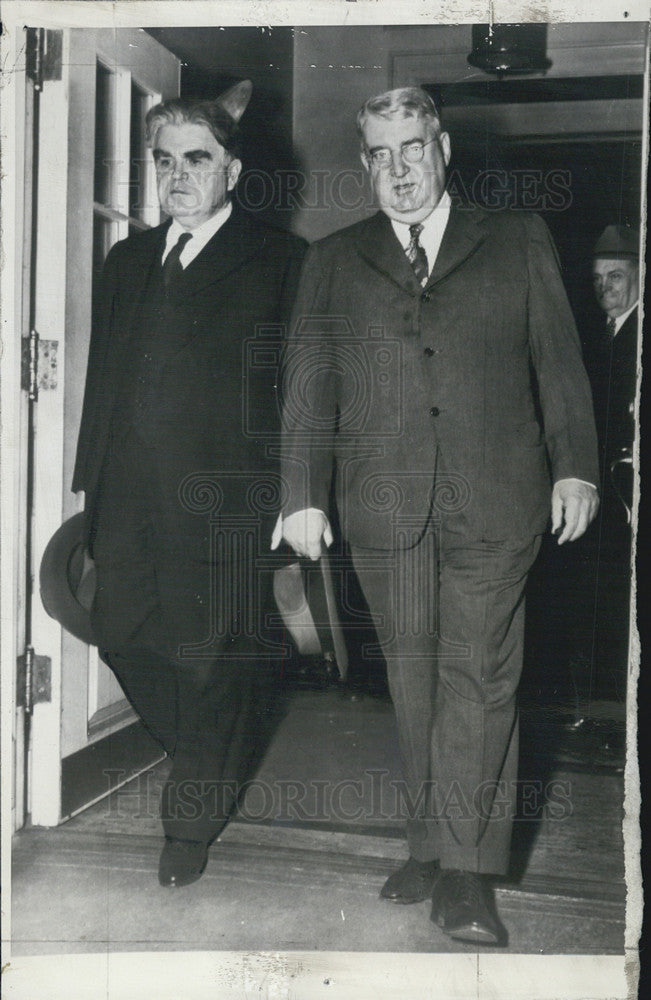 1946 Press Photo John L Lewis Charles O&#39;Neil White House - Historic Images