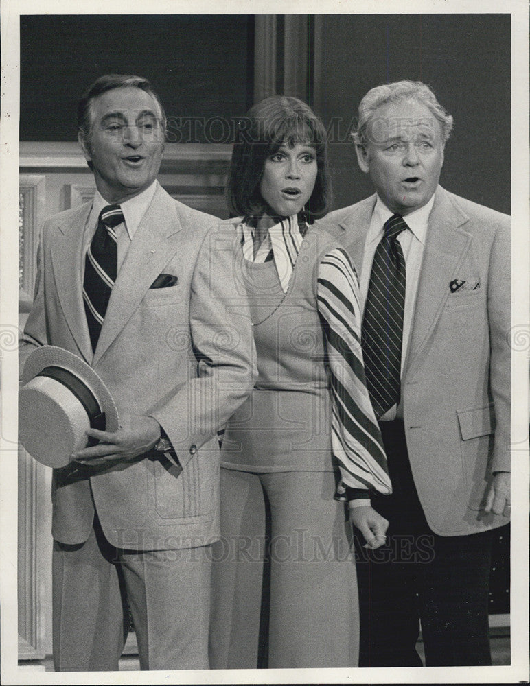 1978 Press Photo Danny Thomas, Carroll O&#39;Connor &amp; Mary Tyler Moore in &quot;On the Air&quot; - Historic Images