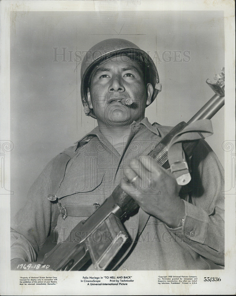 1955 Press Photo Felix Noriego, To Hell and Back - Historic Images