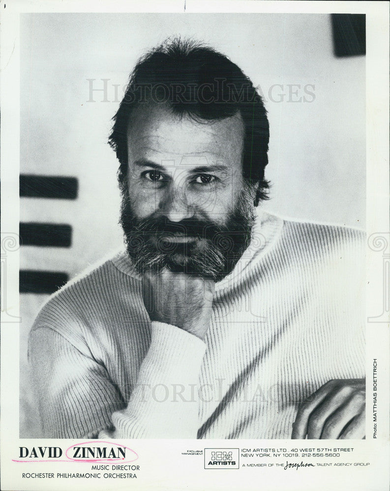 1982 Press Photo David Zinman Music director rochester Philharmonic orcheastra - Historic Images