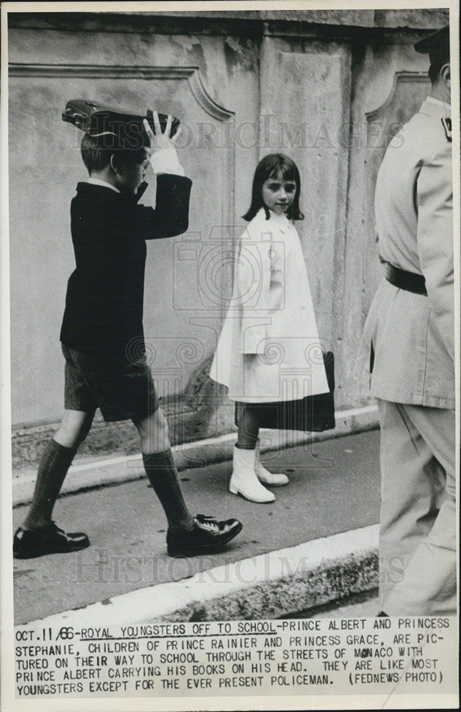 1966 Press Photo Prince Albert &amp; Princess Stephanie of Monaco - Historic Images