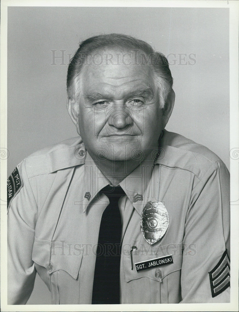 1984 Press Photo Robert Prosky stars as Sgt. Stan Jablonski in Hill Street Blues - Historic Images