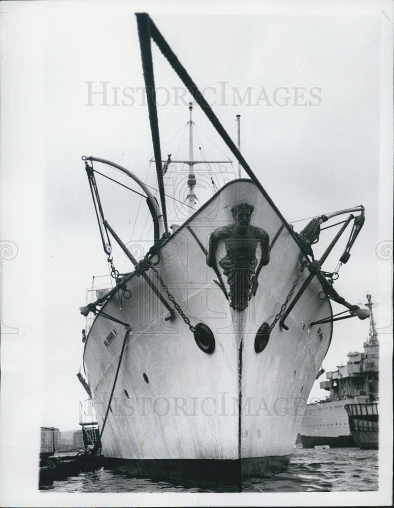 1956 Press Photo Prince Rainier&#39;s yacht, the Deo Juvente II - Historic Images