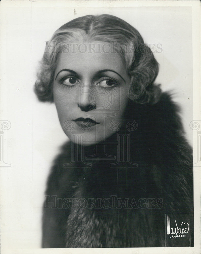 1936 Press Photo of Chicago socialite Mrs. Edwin J. McInerney - Historic Images