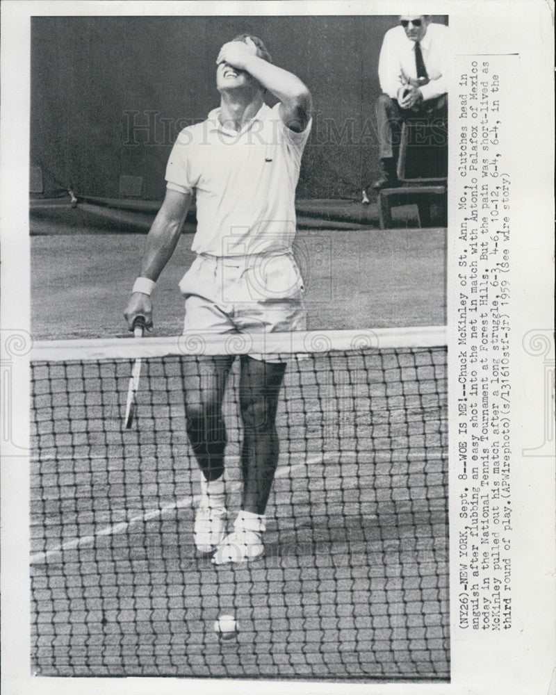 1959 Press Photo Chuck McKinley in National Tennis Tournament - Historic Images