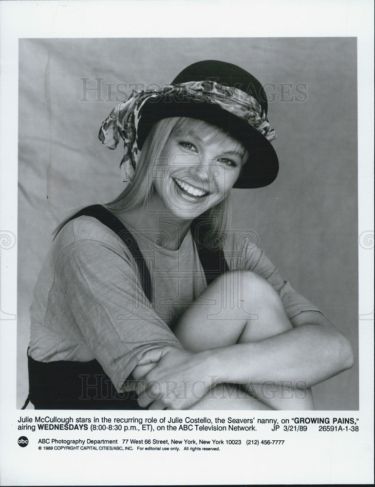 1989 Press Photo of Julie McCullough from the series &quot;Growing Pains&quot; - Historic Images