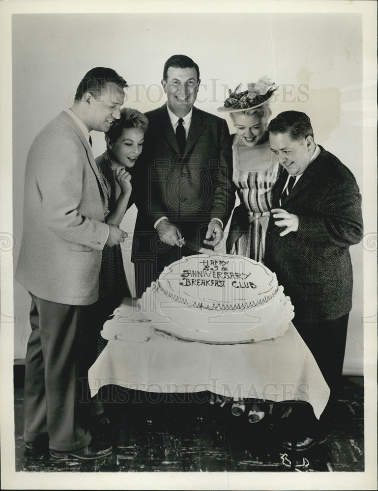 Press Photo Don McNeill,Dick Noel,Sam Cowling,Carol Richards,Fran Allison,radio - Historic Images