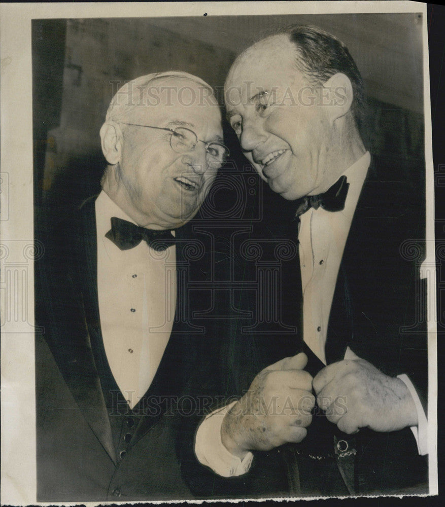 1958 Press Photo Former president Truman &amp; Adlai Stevenson - Historic Images