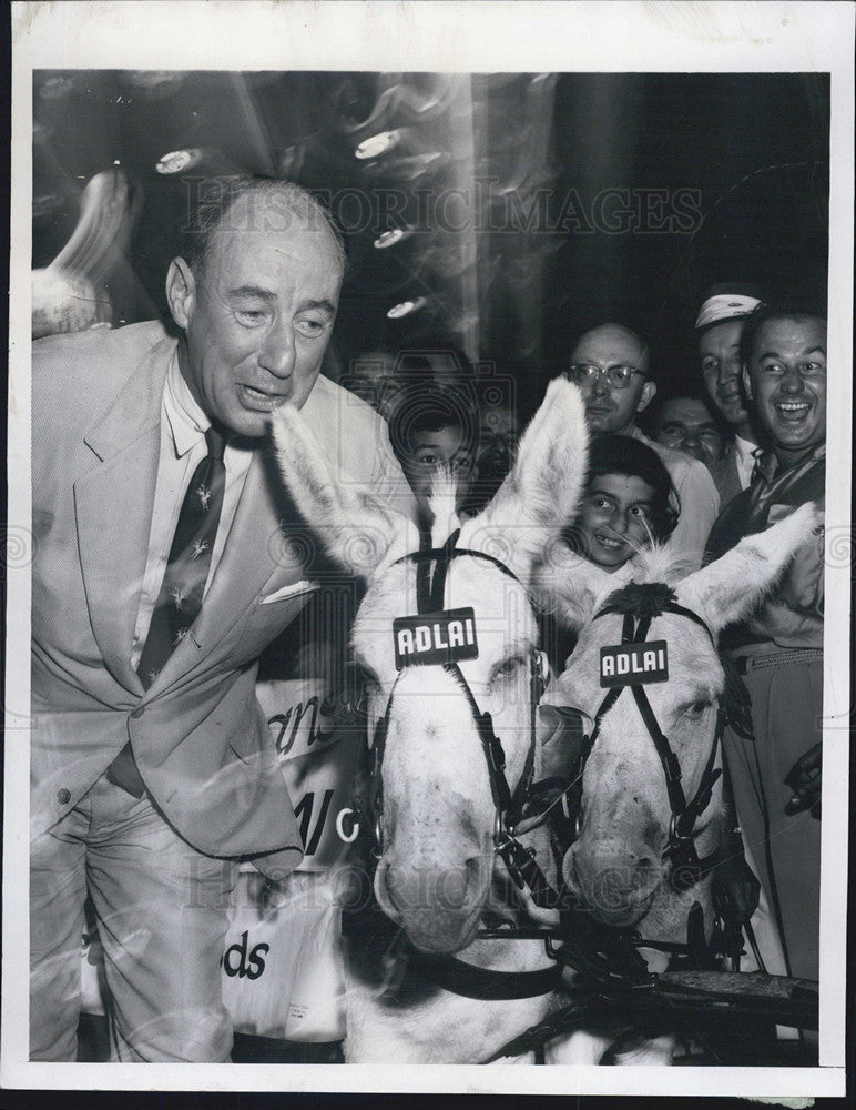 1956 Press Photo Adlai Stevenson ,candidate for president - Historic Images