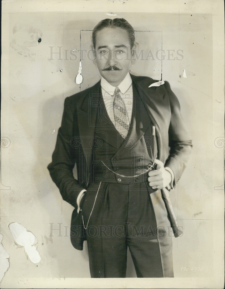 1930 Press Photo Adolphe Menjon, Movie Star - Historic Images