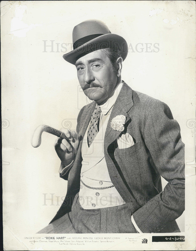 1942 Press Photo Adolphe Menjon, Movie Star - Historic Images
