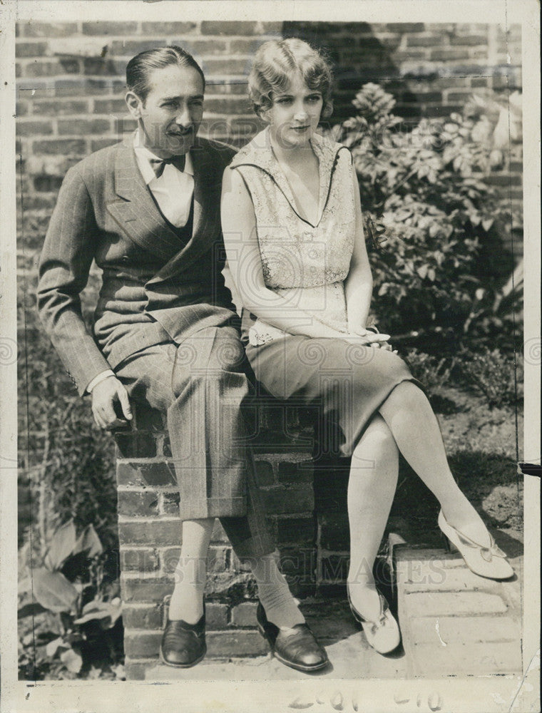 1928 Press Photo Kathryn Carver and Adolph Menjou plan to wed in Paris. - Historic Images
