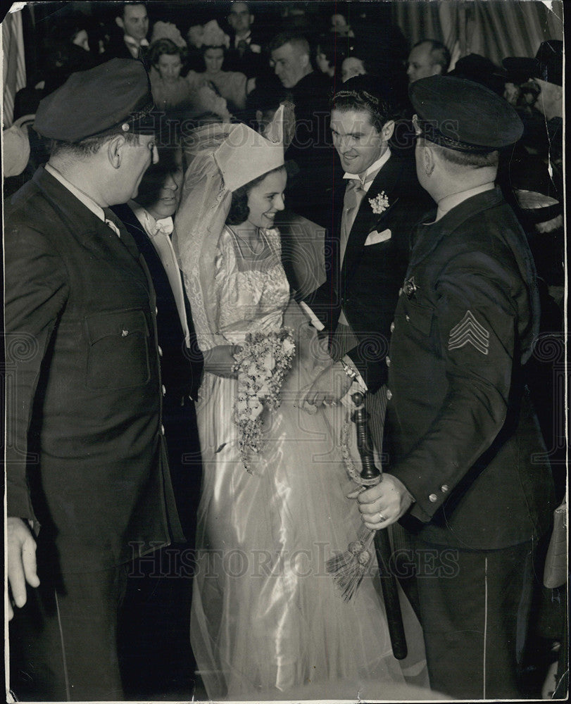 1940 Press Photo John McGuire &amp; Carlotta Lagorio wedding picture - Historic Images