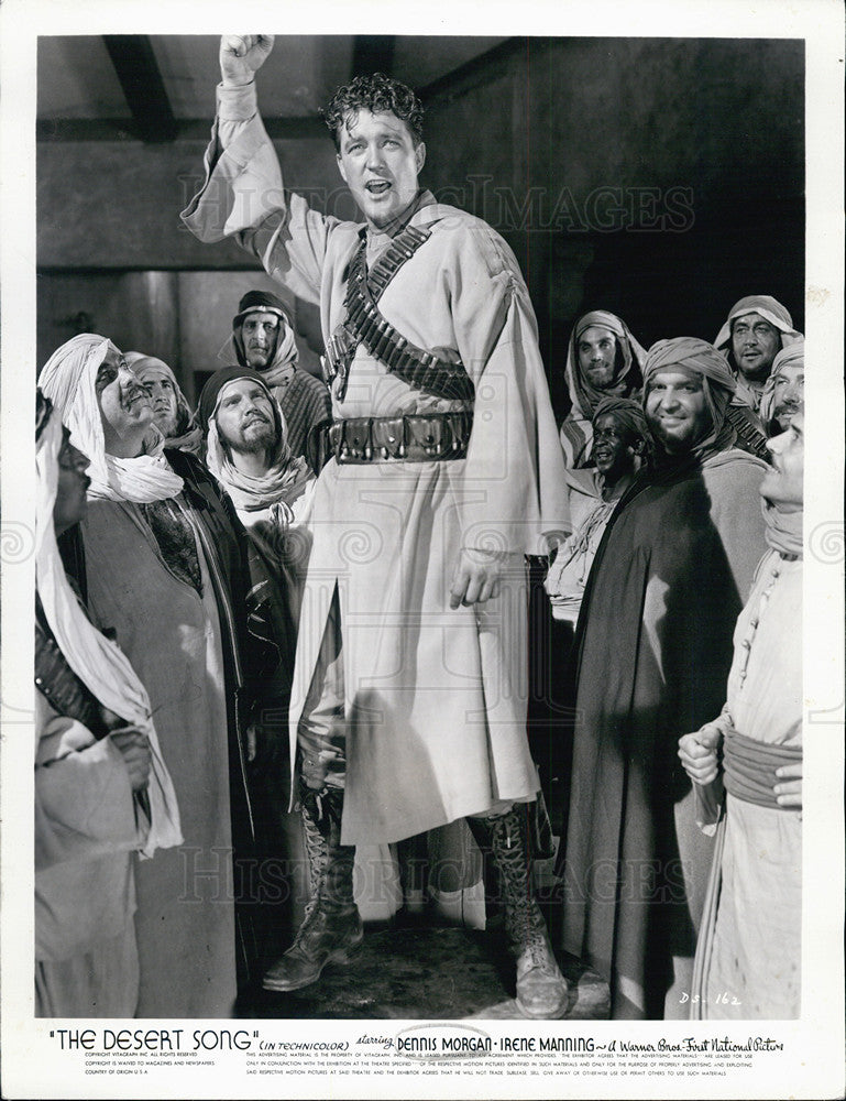 Press Photo Dennis Morgan and Irene Manning star in &quot;The Desert Song.&quot; - Historic Images