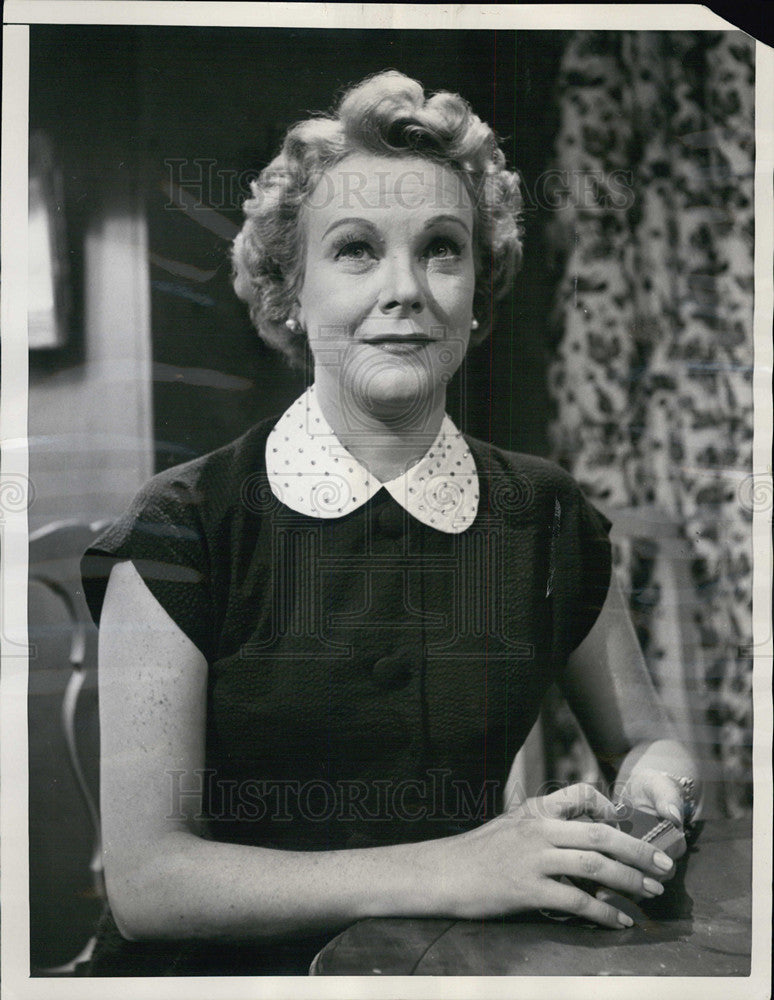 1955 Press Photo Claudia Morgan Broadway Performer The Pond&#39;s Theatre - Historic Images