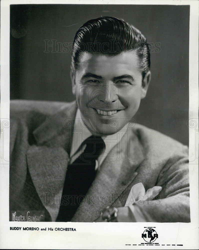 1949 Press Photo Buddy Moreno American Musician - Historic Images