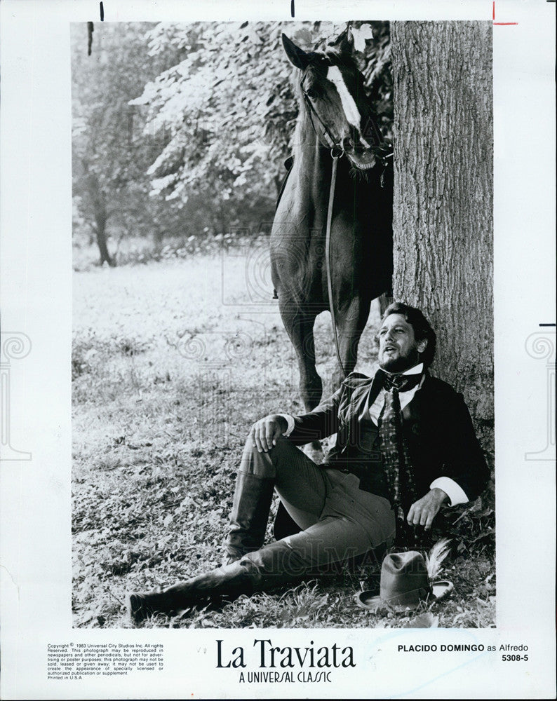 1983 Press Photo Placido Domingo in&quot; La Traviata&quot; - Historic Images