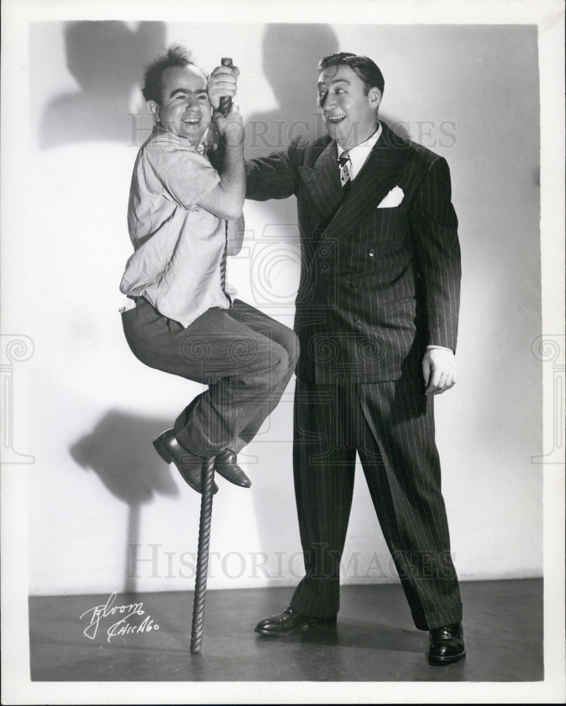 Press Photo Comedian B.S. Pully and Gumpy Brownderby - Historic Images