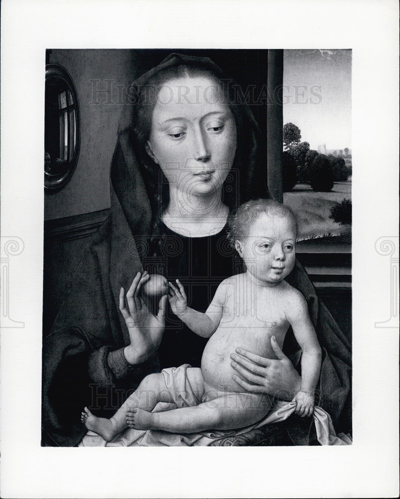 1957 Press Photo &quot;Virgin &amp; Child&quot; by Memling, Hans Flemish c. 1430-1494 - Historic Images