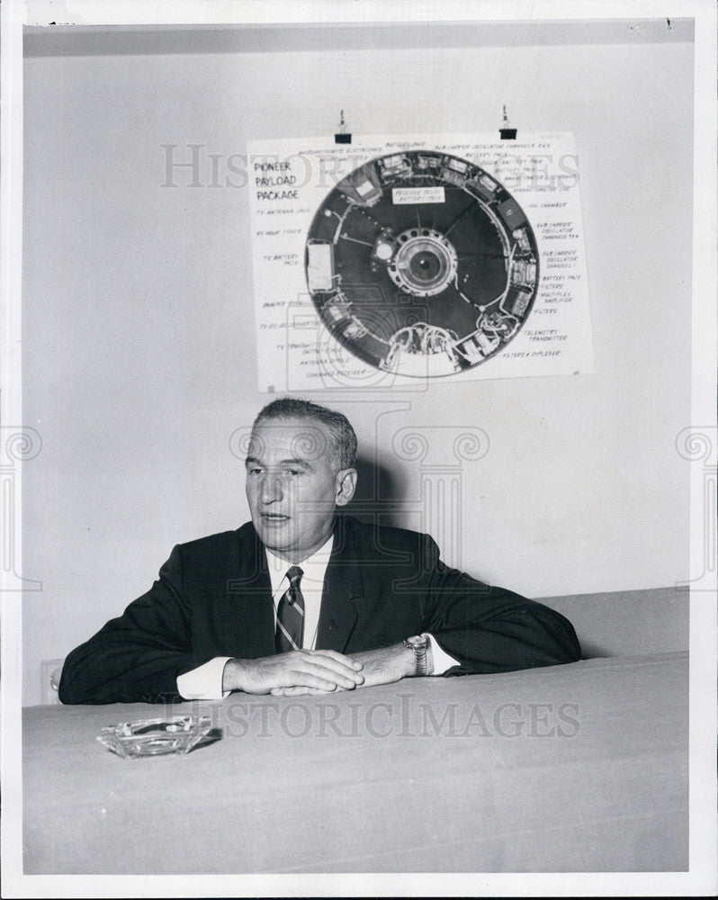 Press Photo Dr Simon Ramo Authority on Space Travel - Historic Images