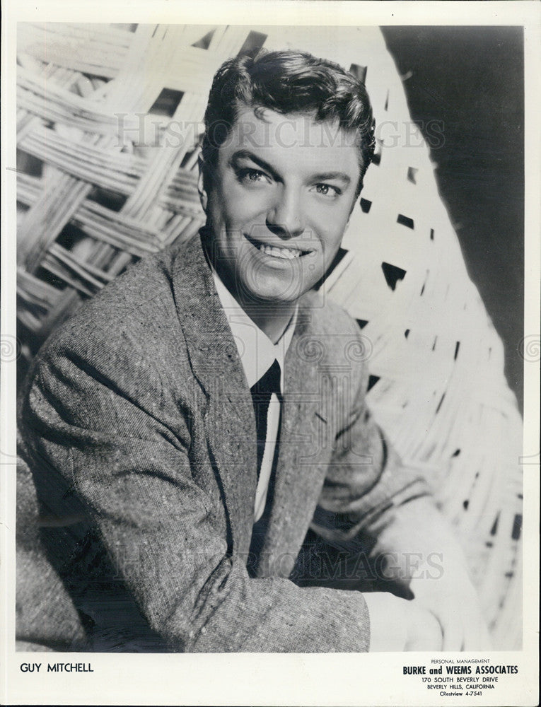 1963 Press Photo Guy Mitchell, Singer - Historic Images