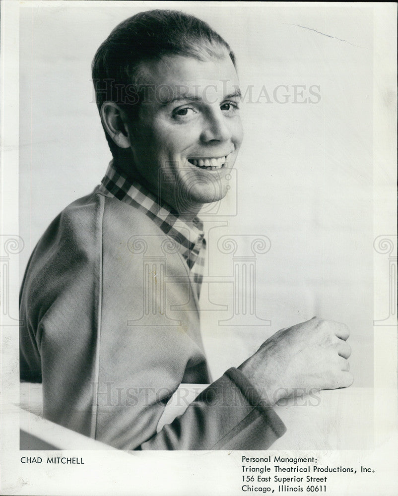 1967 Press Photo Actor Chad Mitchell - Historic Images