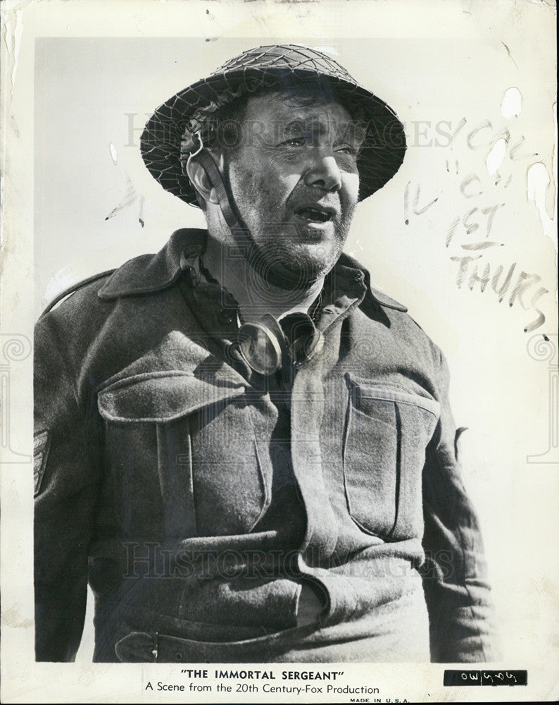 1943 Press Photo Thomas Mitchell in &quot;The Immortal Sergeant&quot; - Historic Images