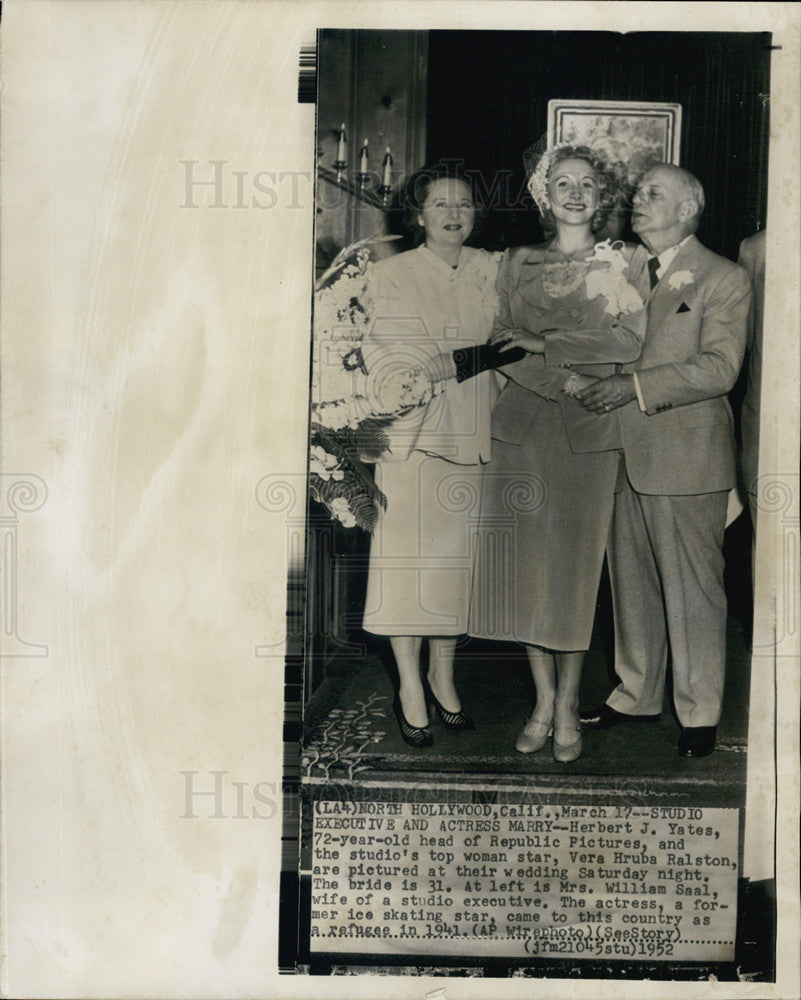 1952 Press Photo Vera Hruba Ralston - Historic Images
