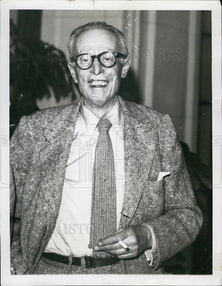 1950 Press Photo Main Street Author Sinclair Lewis - Historic Images