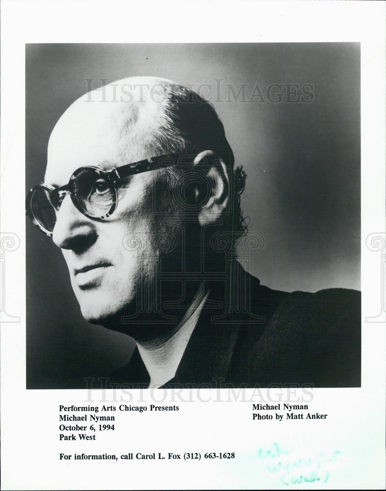 1994 Press Photo Michael Nyman pianist - Historic Images