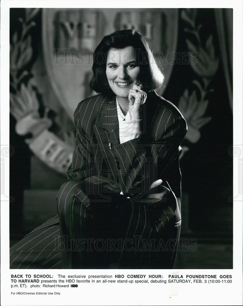 1994 Press Photo Paula Poundstone Goes to Harvard - Historic Images