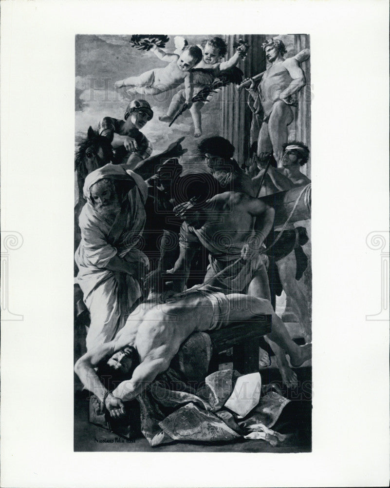 1928 Press Photo The Martyrdom of St. Erasmus by Nicolas Poussin - Historic Images