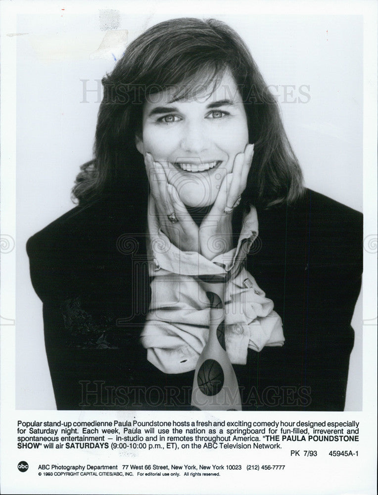 1993 Press Photo Comedienne Paula Poundstone - Historic Images