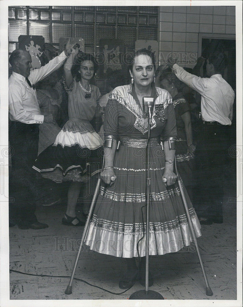 1963 Press Photo Peggy Oliver Square Dance Caller - Historic Images