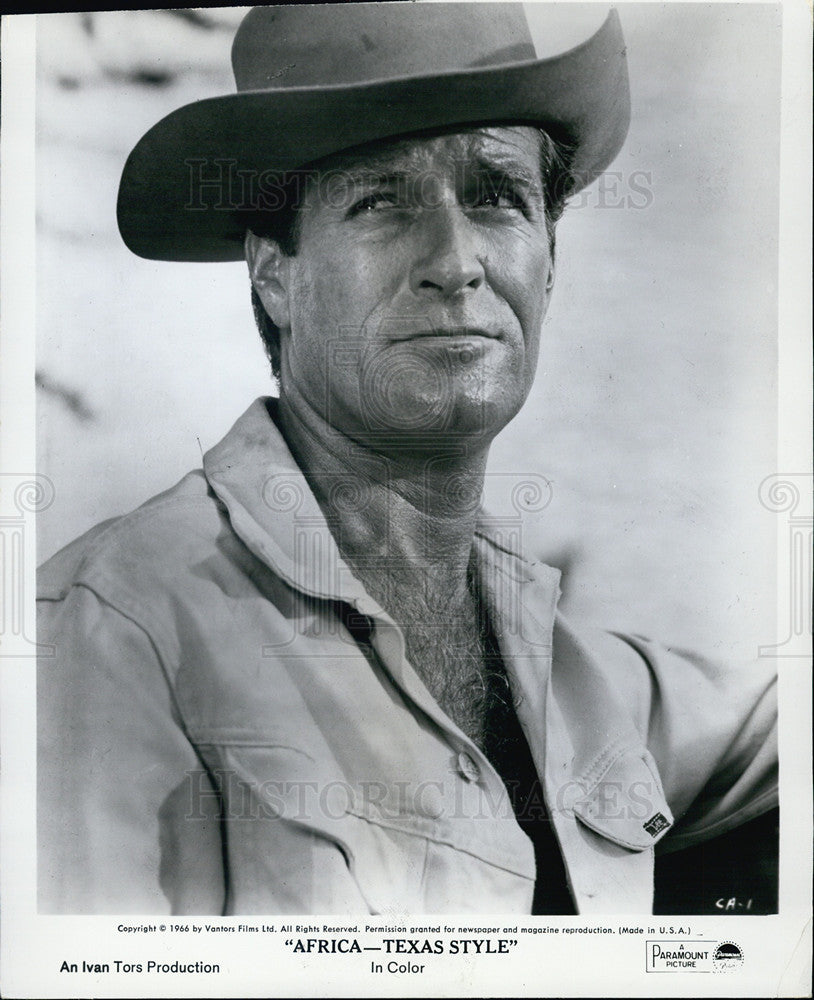 1966 Press Photo Africa Texas Style Hugh O&#39;Brian - Historic Images