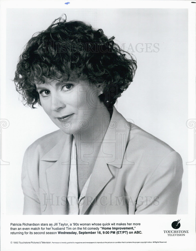 1992 Press Photo of Patricia Richardson of TV series &quot;Home Improvement&quot; - Historic Images