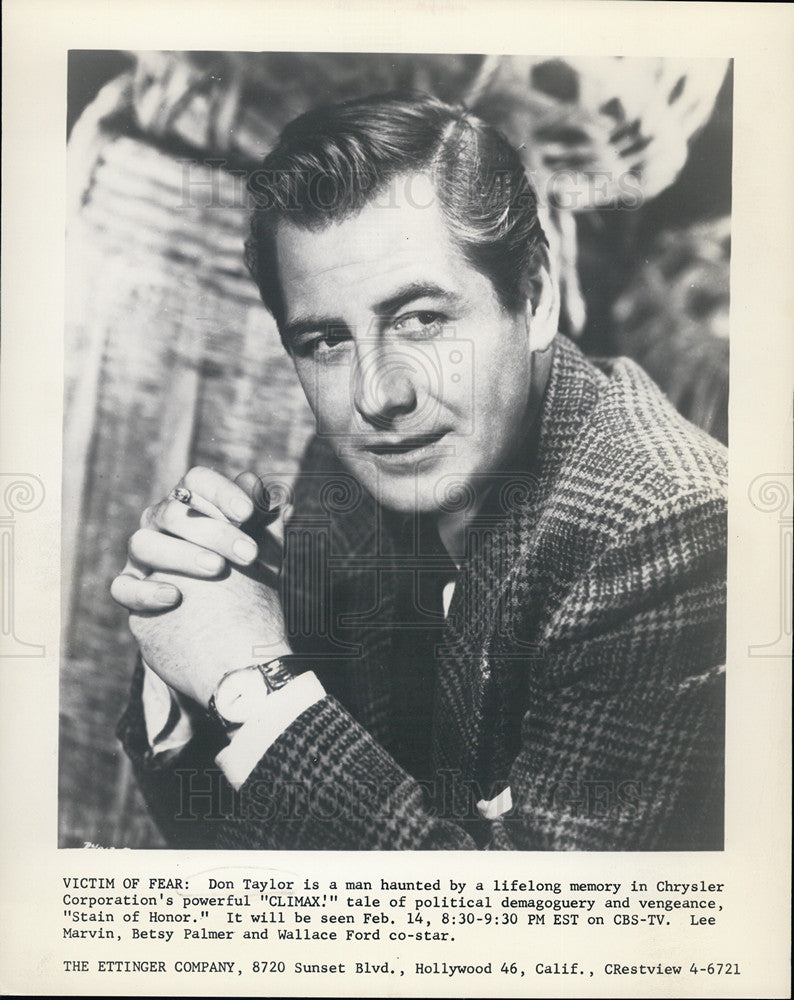 Press Photo Don Taylor stars in &quot;Climax&quot; - Historic Images